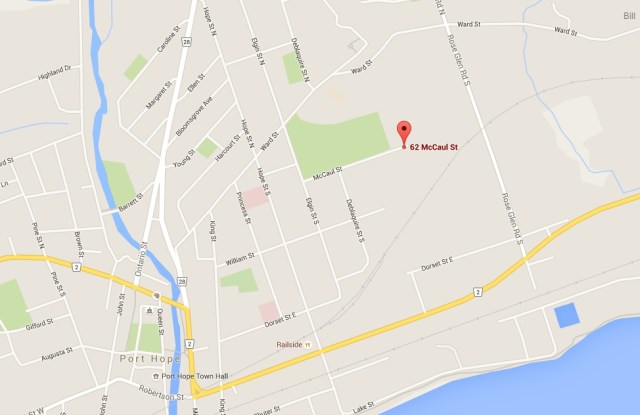 map - Port Hope 62 McCaul St